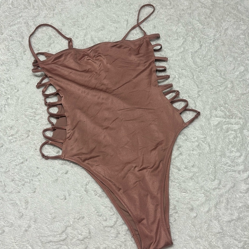 La Senza Strappy Rose Gold One-Piece Swimsuit